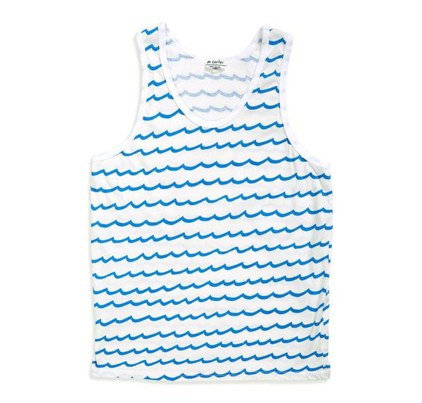 Wave Stripe Tank (White)